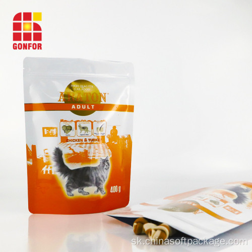 Postavte sa hliníková fóliová taška na jedlo pre mačky